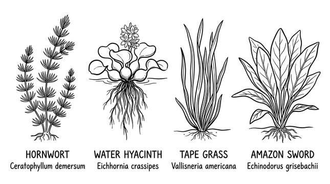 A useful visual reference for learning about various aquatic plants.