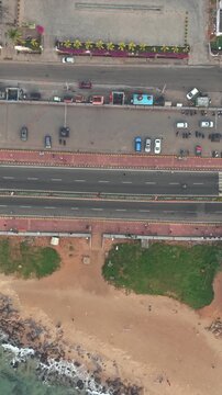 Vertical Aerial View of TU-142 Aircraft Museum RK Beach Visakhapatnam India