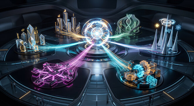 Central Artificial Intelligence System Connecting Multiple Business Industries