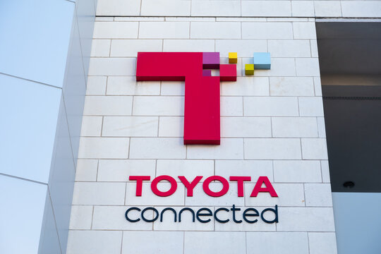 Toyota Connected logo and branding on building exterior