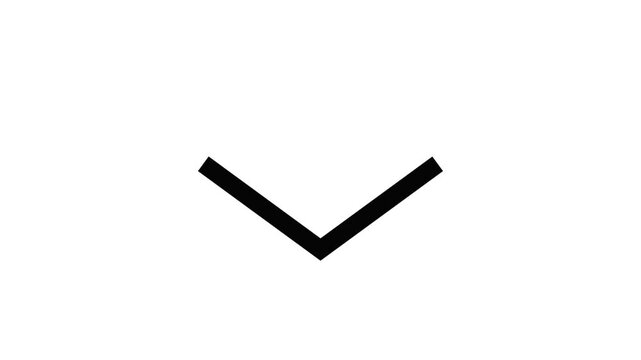 Versatile graphic element featuring a crisp downward-pointing chevron, commonly deployed in digital interfaces to guide user interaction for dropdowns and navigation