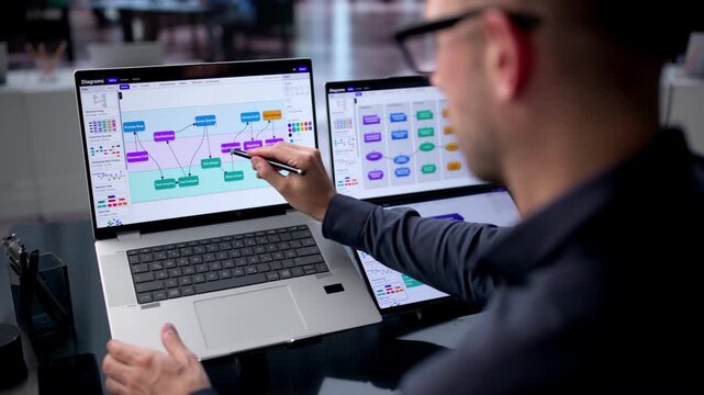 Business Analyst Reviews OKR Diagram