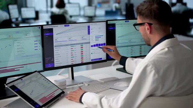 Clinical Trial Manager Analyzes Patient Enrollment Data