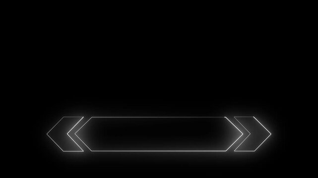 Lower third white neon line animation title. Simple and easy to use. Futuristic design lower third banner animation. Broadcast news lower third banner template design 4k video animation
