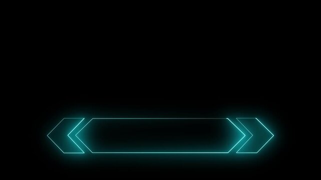 Lower third cyan neon line animation title. Simple and easy to use. Futuristic design lower third banner animation. Broadcast news lower third banner template design 4k video animation
