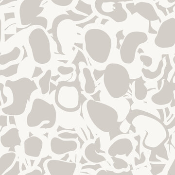 Monochrome Abstract Leopard Bubbles Brushstroke seamless pattern