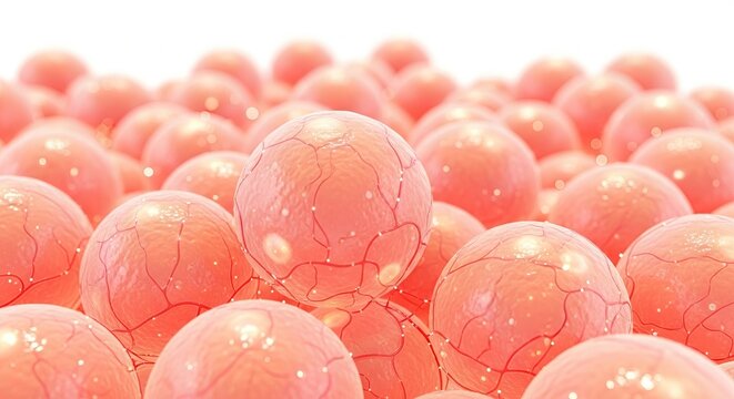 Collagen peptide spheres and molecules repairing skin cells skincare science