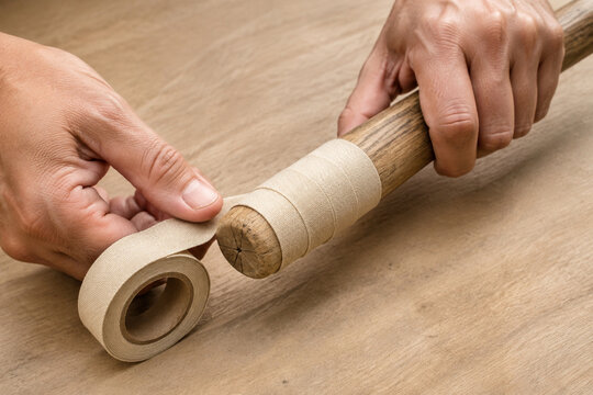 Wrapping Cotton Grip Tape Around a Cracked Tool Handle