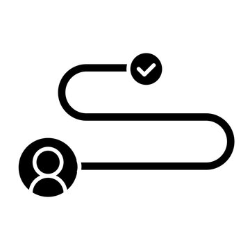 Customer Journey Glyph Icon