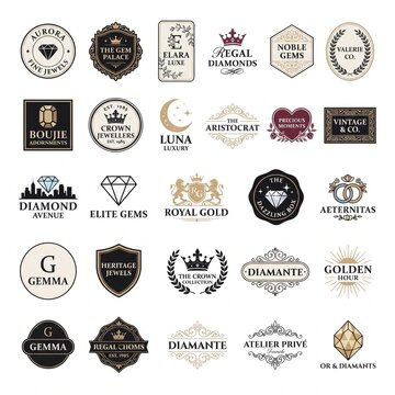 Luxury Jewelry Logo and Fine Jewels Emblem Collection