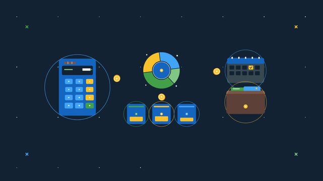 Minimalist Financial Planning and Data Visualization Animation