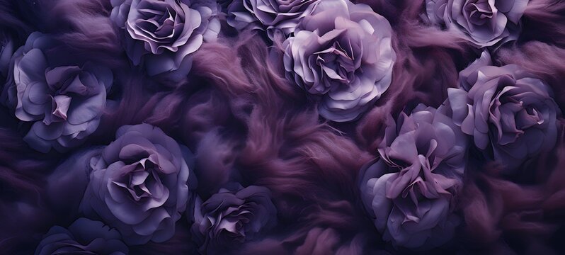 Woolen texture purple petals ,creative commons attribution,generative AI