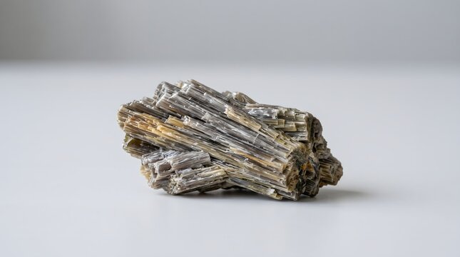 Close-up of a raw kyanite mineral specimen on a plain background.