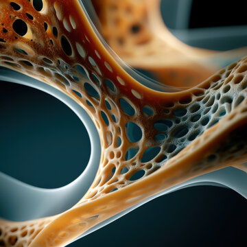 Abstract bone structure, intricate and organic