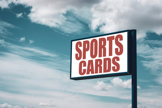 Retro sports cards collectibles sign