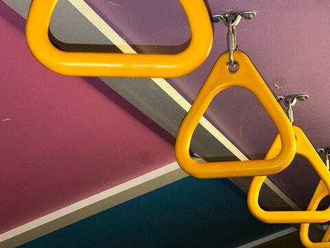 Monkey Bars in a Colourful Kids Playroom With Indoor Play Equipment and Child-Friendly Interior Design