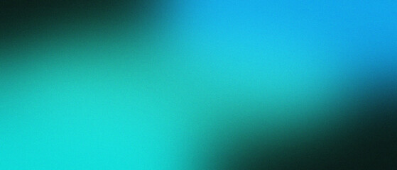 Fototapeta premium Mesh gradient grainy texture Abstract teal with dark overlay