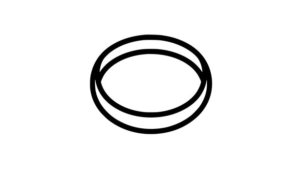 Bangle Bracelet 2D Icon &ndash; Simple Jewelry Accessory Vector Illustration