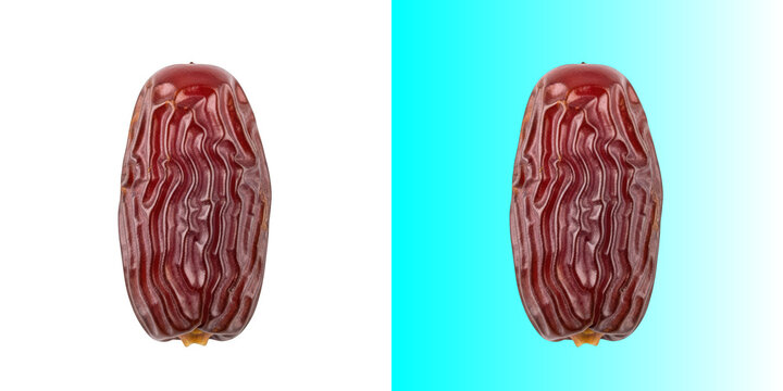 Fresh sweet dried date fruit isolated on transparent background