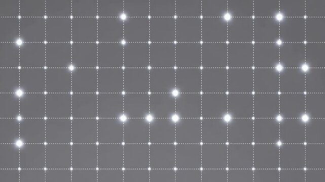 Grid Light Background  with Data Points for Gray Technology Lines Concept