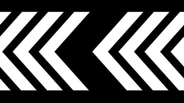 Left-directional arrow loop animation. Animated arrows for the overlay video layer. 4k animation. arrow loading icon animation, pointer showing opposite direction.