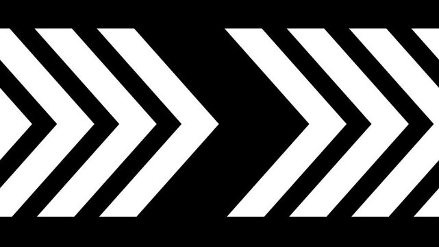 Right-directional arrow loop animation. Animated arrows for the overlay video layer. 4k animation. arrow loading icon animation, indicate the roadmap icon