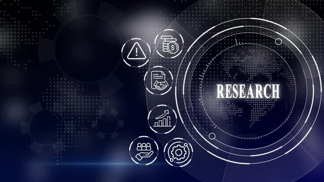 Modern digital icons on futuristic tech background