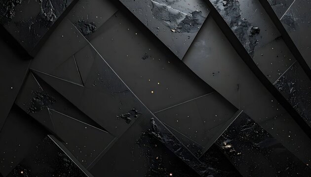 Dark textured geometric blocks in a moody minimalist composition