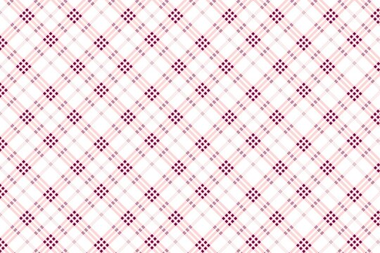 Red and white gingham checkered fabric texture seamless pattern for design backgrounds