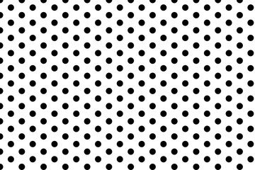 Seamless polka dot pattern in black and white for modern design and fashion projects © saif