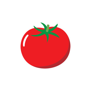 シンプルかわいいトマトのベクターイラスト