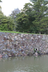 moats and surrounding wall of a castle in matsue in japan  © frdric