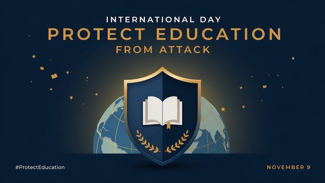 International protect education from attack poster