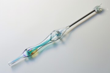 Fototapeta premium Delicate glass wand showcasing a unique, artistic design with vibrant colors