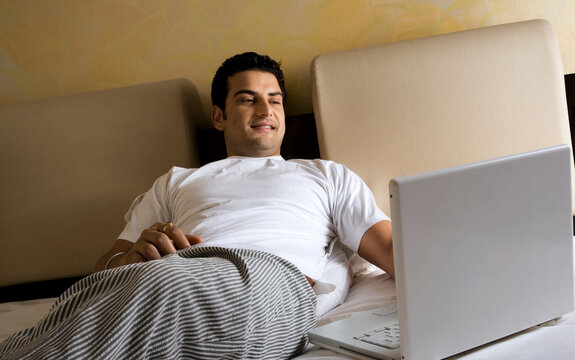 Man working on a laptop 