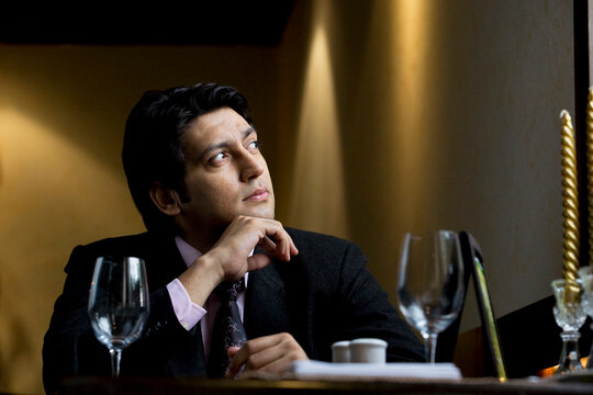Executive in deep thought 