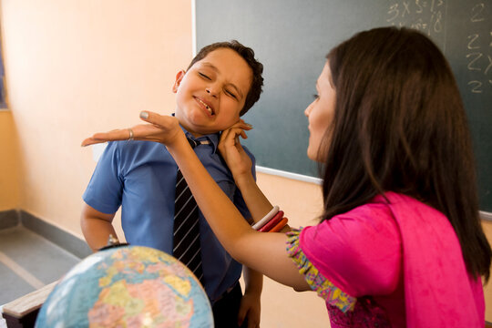 Teacher punishing a student 