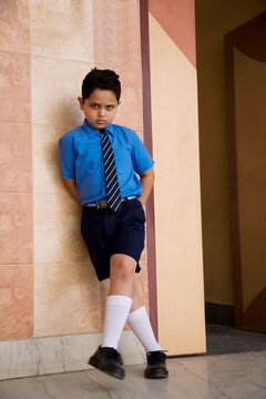 Punished school boy 