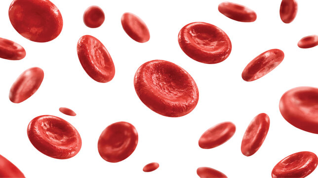3D medical render of red blood cells