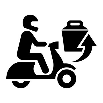 Delivery rider order pickup icon