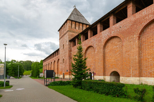 The fortress wall and tower of the Smolensk Kremlin, Russia