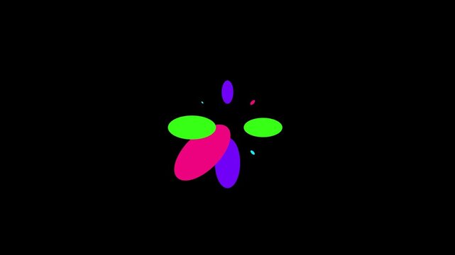 High-definition 1920x1080 15-second seamless abstract visual background featuring symmetrical geometric kaleidoscope pattern with a vivid cyberpunk color aesthetic. Ideal for VJ loops, video editing, 