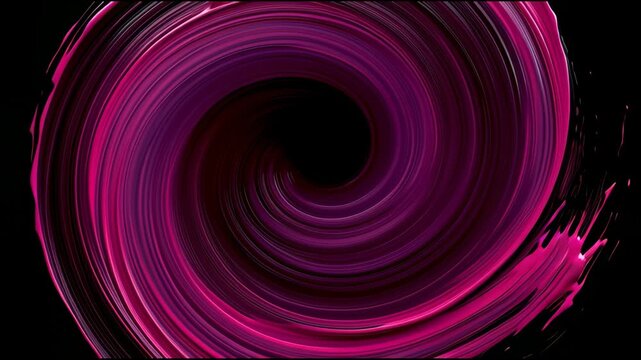 Paint swirls slowly and mixes in a spiral pattern. The colors blend together in a unique way. This takes place in an artistic setting.