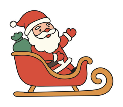 Winter Christmas Cookie and Reindeer Coloring Illustration