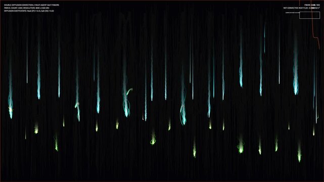 kinetic double diffusion convection 2d