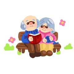 Fototapeta premium Sweet Grandparents