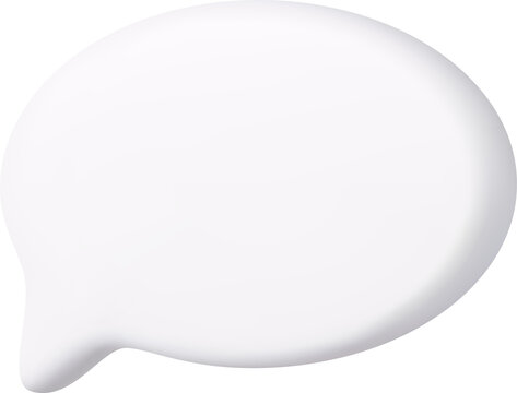 3d Blank speech bubble pin