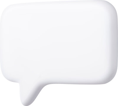 3d Blank speech bubble pin