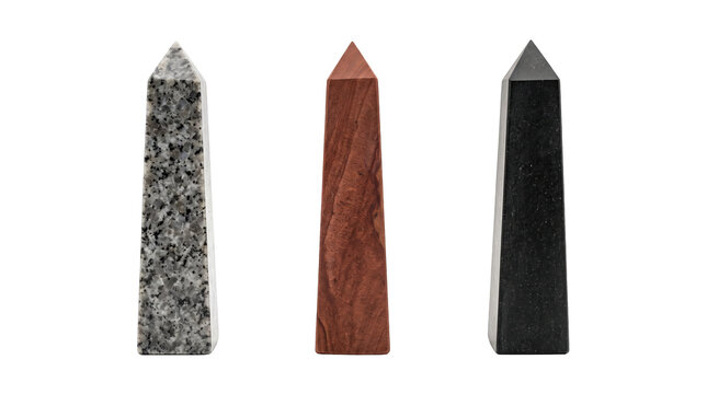 Three Stone Obelisks Standing Vertical Architecture Landmark Concept