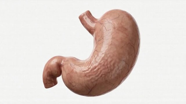 Human stomach anatomical 3d models in grid layout